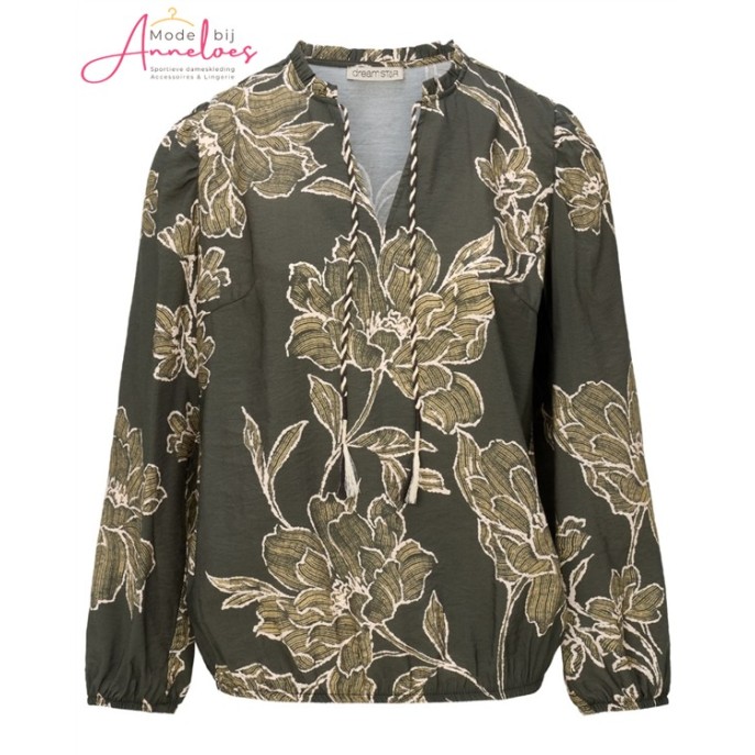 Dreamstar blouse 203 Splendid olijf bloem Dreamstar blouse 203 Splendid olijf bloem